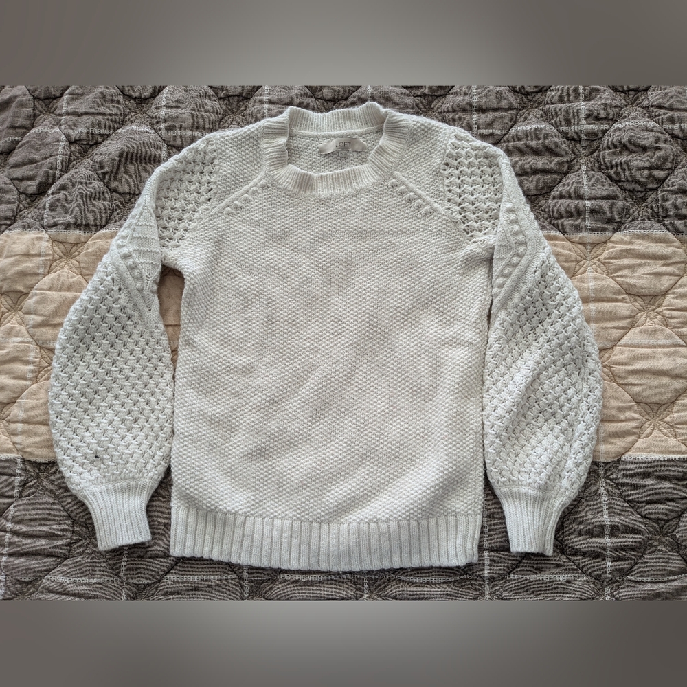 Loft XS White sweater